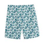 Japanese Kanagawa Wave Pattern Print Men's Sports Shorts