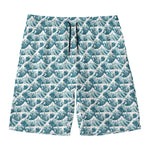 Japanese Kanagawa Wave Pattern Print Men's Swim Trunks