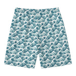 Japanese Kanagawa Wave Pattern Print Men's Swim Trunks