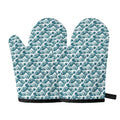 Japanese Kanagawa Wave Pattern Print Oven Mitts