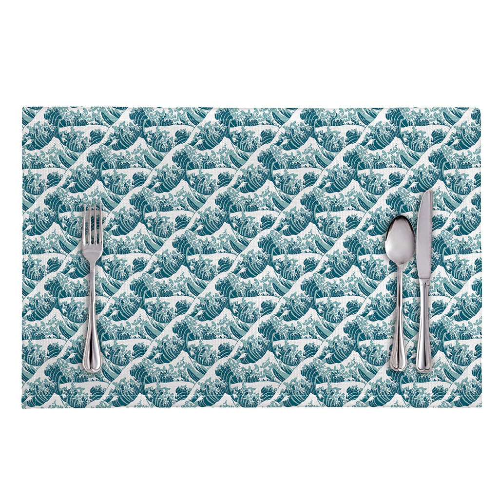 Japanese Kanagawa Wave Pattern Print Placemat