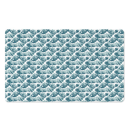 Japanese Kanagawa Wave Pattern Print Polyester Doormat