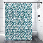 Japanese Kanagawa Wave Pattern Print Premium Shower Curtain