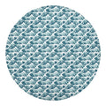 Japanese Kanagawa Wave Pattern Print Round Blanket