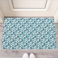 Japanese Kanagawa Wave Pattern Print Rubber Doormat
