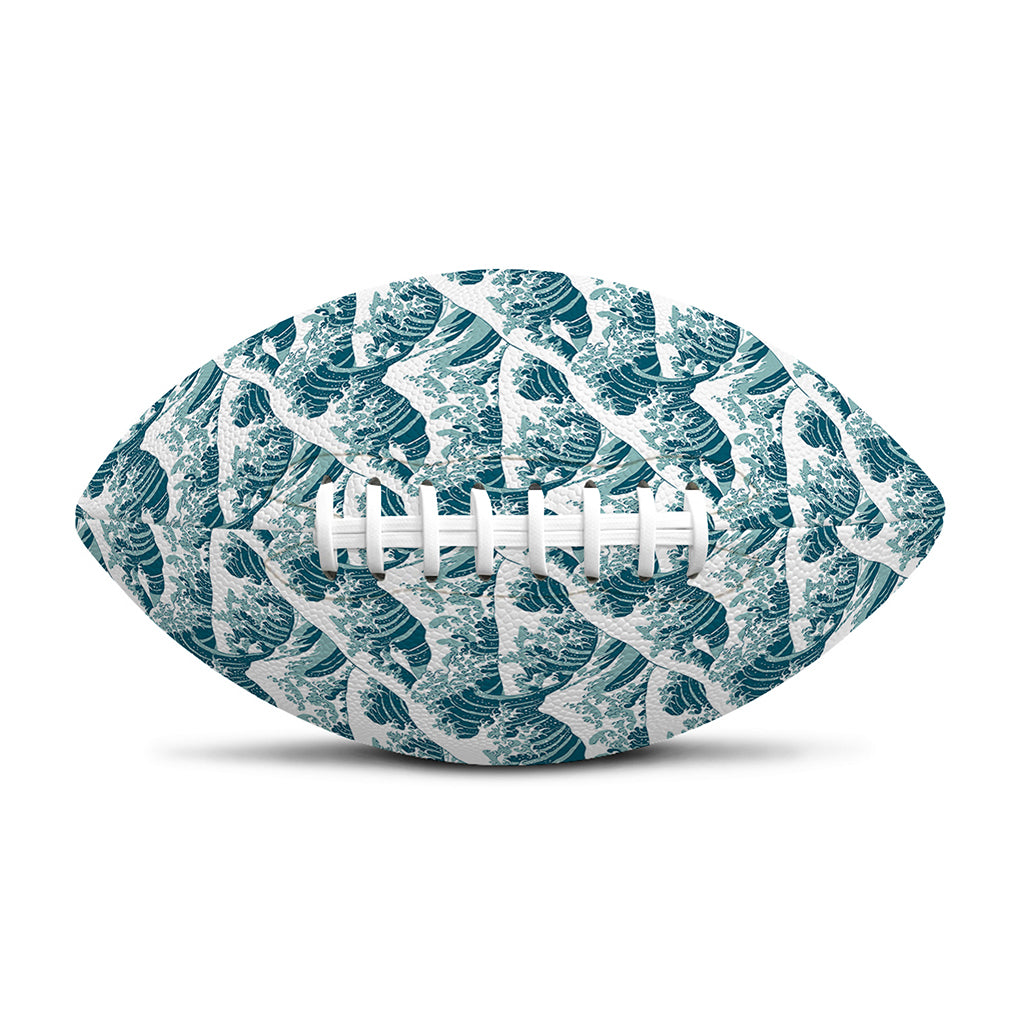 Japanese Kanagawa Wave Pattern Print Rugby Ball