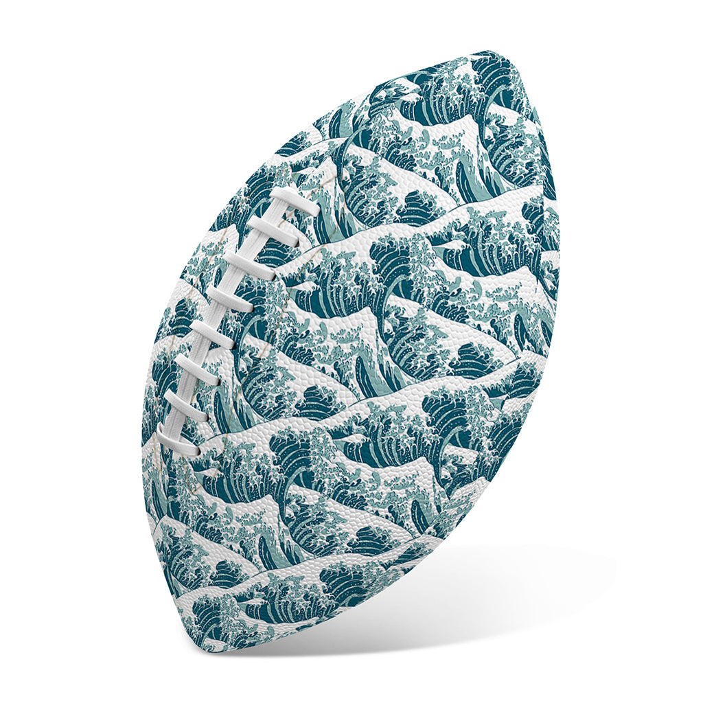 Japanese Kanagawa Wave Pattern Print Rugby Ball