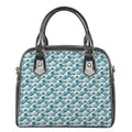 Japanese Kanagawa Wave Pattern Print Shoulder Handbag