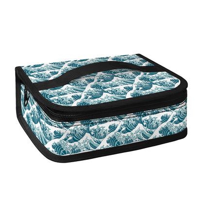 Japanese Kanagawa Wave Pattern Print Small Lunch Bag