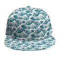 Japanese Kanagawa Wave Pattern Print Snapback Cap