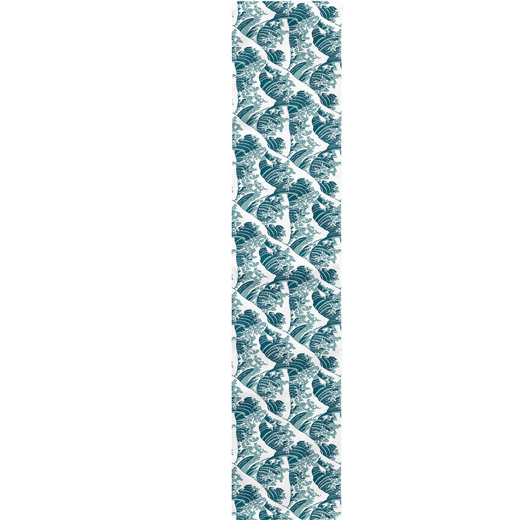 Japanese Kanagawa Wave Pattern Print Table Runner