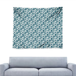Japanese Kanagawa Wave Pattern Print Tapestry
