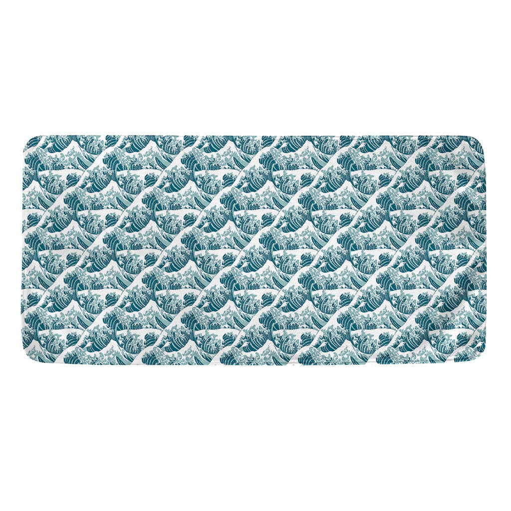 Japanese Kanagawa Wave Pattern Print Towel