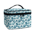 Japanese Kanagawa Wave Pattern Print Travel Makeup Bag
