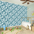 Japanese Kanagawa Wave Pattern Print Wall Sticker