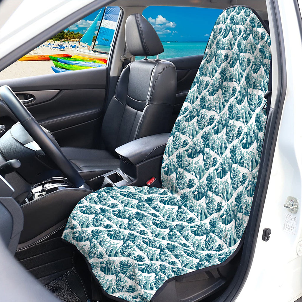 Japanese Kanagawa Wave Pattern Print Waterproof Car Seat Cover