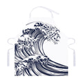 Japanese Kanagawa Wave Print Adjustable Apron