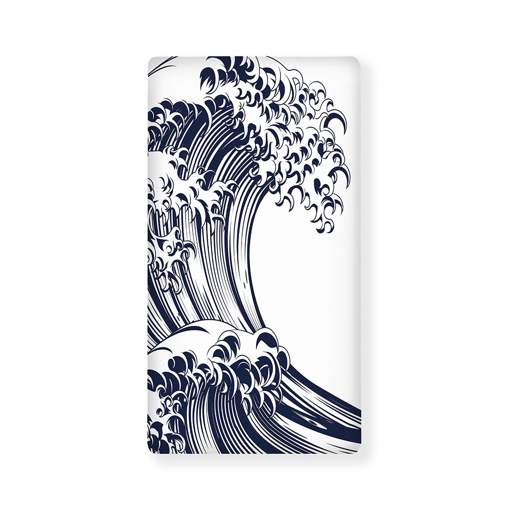 Japanese Kanagawa Wave Print Baby Crib Sheet