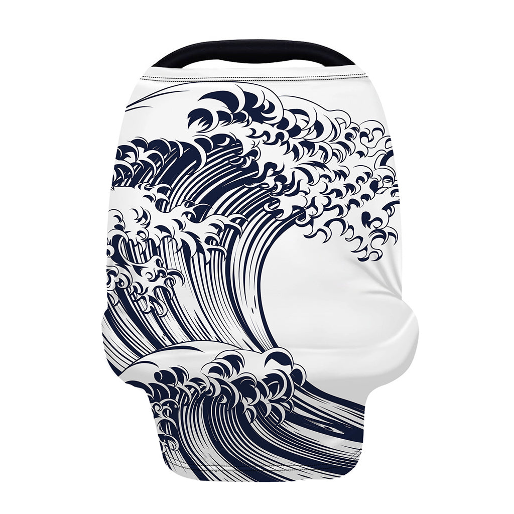 Japanese Kanagawa Wave Print Baby Seat Cover