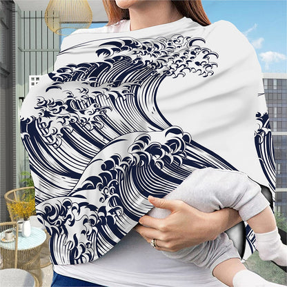 Japanese Kanagawa Wave Print Baby Seat Cover