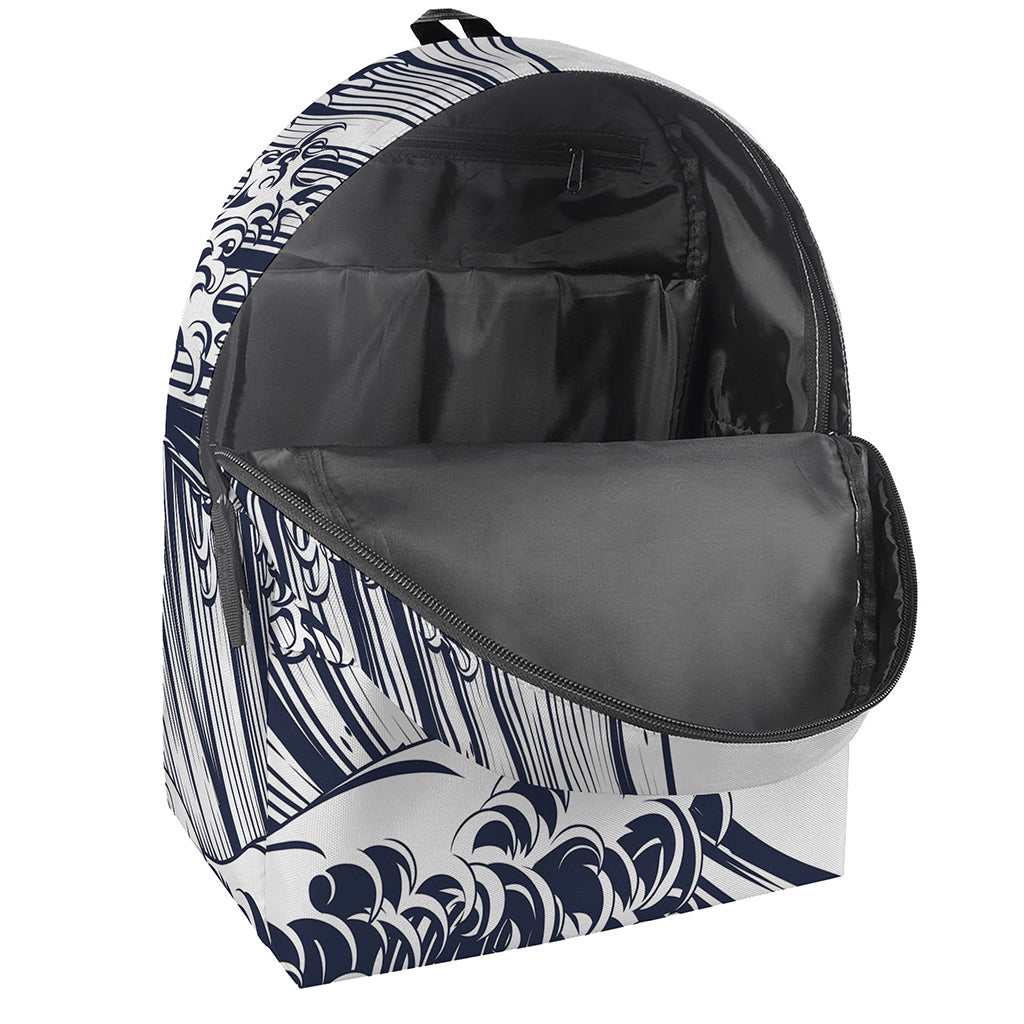 Japanese Kanagawa Wave Print Backpack
