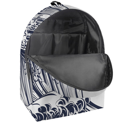 Japanese Kanagawa Wave Print Backpack