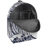 Japanese Kanagawa Wave Print Backpack