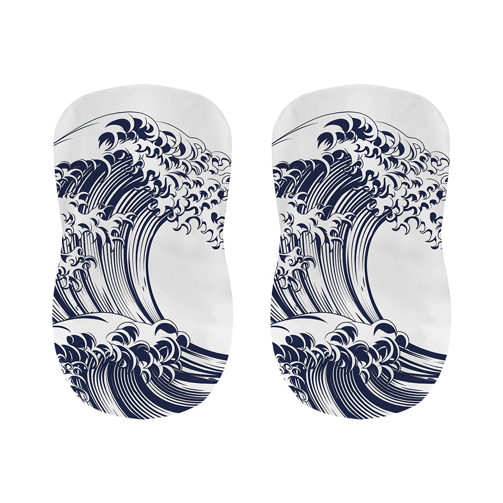Japanese Kanagawa Wave Print Bar Stool Covers