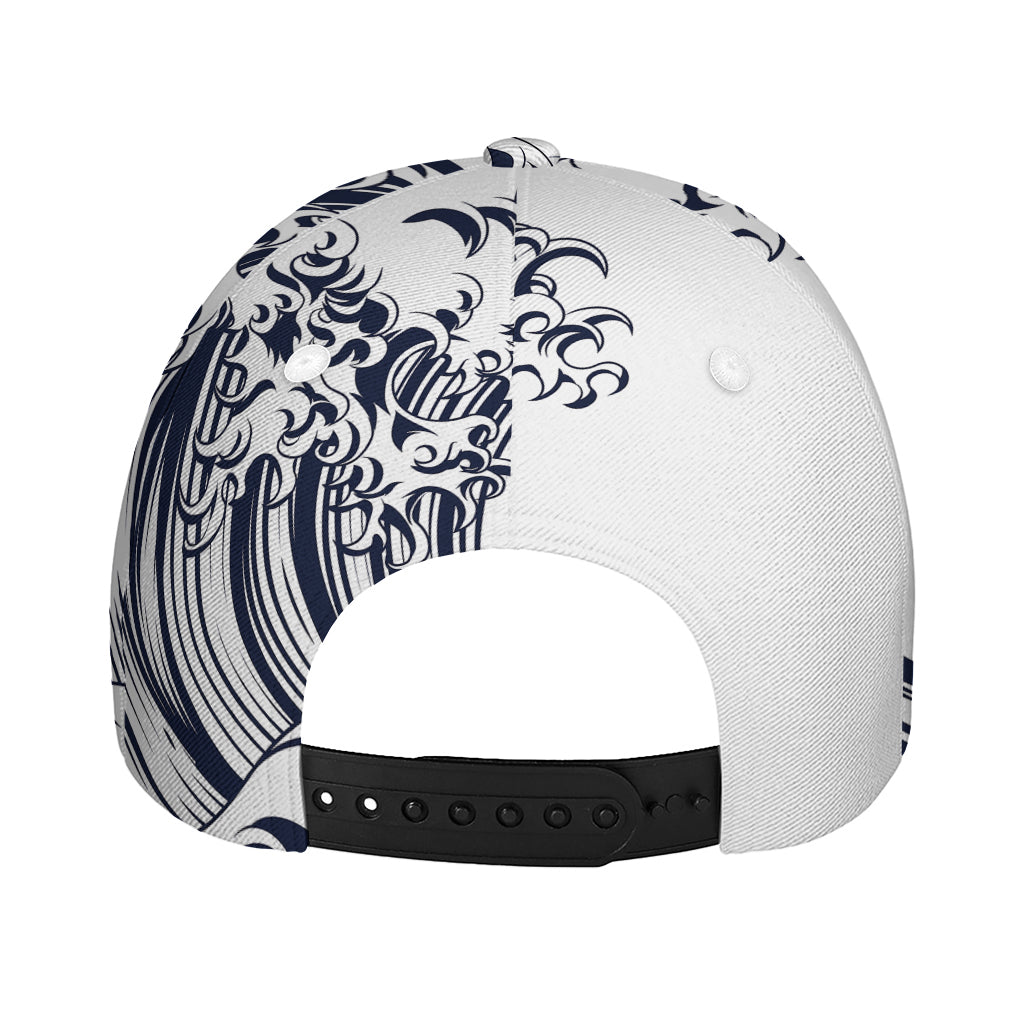 Japanese Kanagawa Wave Print Baseball Cap