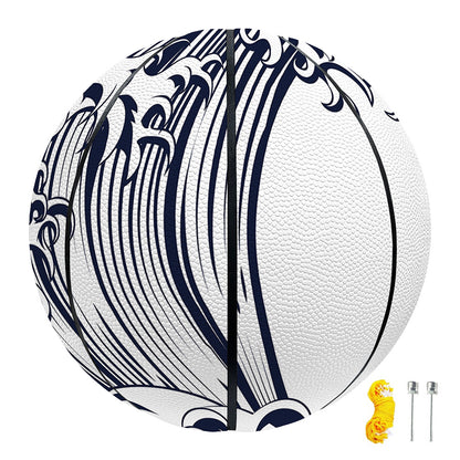 Japanese Kanagawa Wave Print Basketball
