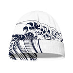 Japanese Kanagawa Wave Print Beanie