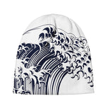 Japanese Kanagawa Wave Print Beanie