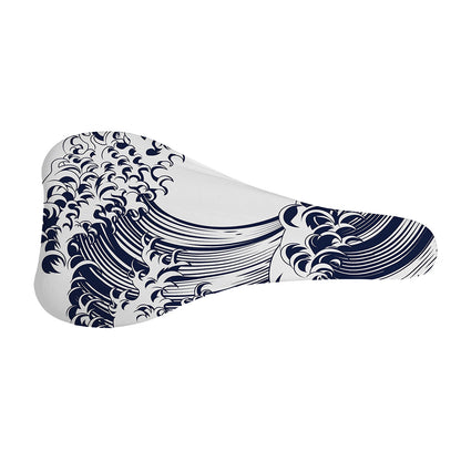 Japanese Kanagawa Wave Print Bicycle Seat Cover