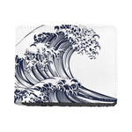 Japanese Kanagawa Wave Print Bifold Wallet