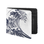 Japanese Kanagawa Wave Print Bifold Wallet