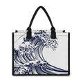 Japanese Kanagawa Wave Print Canvas Tote Bag