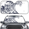Japanese Kanagawa Wave Print Car Windshield Sun Shade