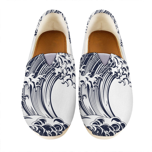 Japanese Kanagawa Wave Print Casual Shoes