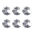 Japanese Kanagawa Wave Print Coaster Set