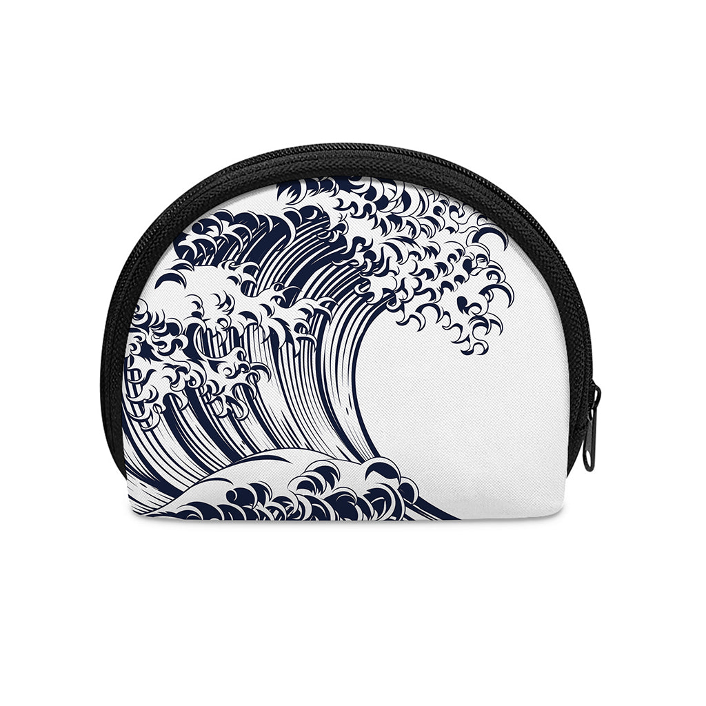 Japanese Kanagawa Wave Print Coin Purse