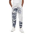 Japanese Kanagawa Wave Print Cotton Sweatpants