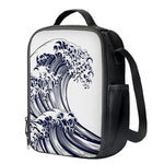 Japanese Kanagawa Wave Print Crossbody Lunch Bag