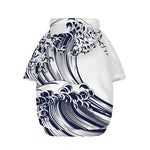 Japanese Kanagawa Wave Print Dog Zip Up Hoodie