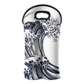 Japanese Kanagawa Wave Print Double Neoprene Wine Tote