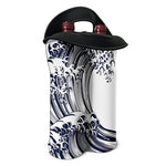 Japanese Kanagawa Wave Print Double Neoprene Wine Tote