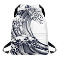 Japanese Kanagawa Wave Print Drawstring Backpack