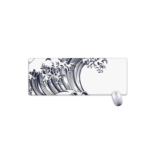 Japanese Kanagawa Wave Print Extended Mouse Pad