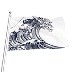 Japanese Kanagawa Wave Print Flag