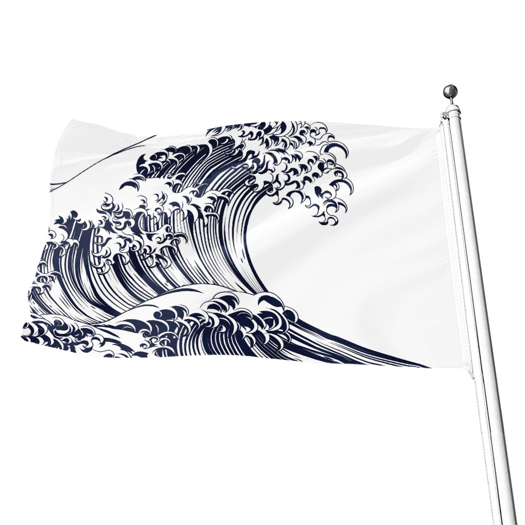 Japanese Kanagawa Wave Print Flag