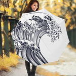 Japanese Kanagawa Wave Print Foldable Umbrella